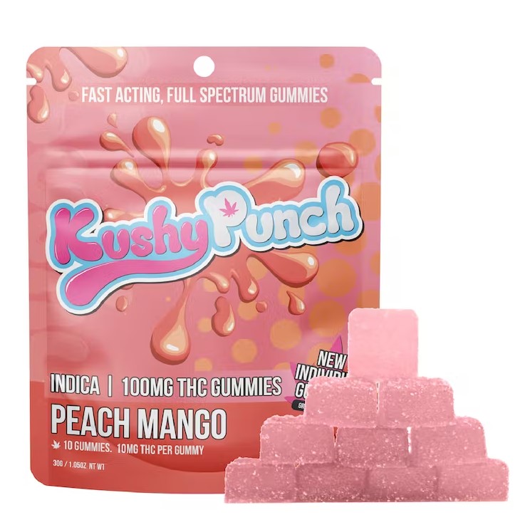 Kushy Punch — PEACH MANGO - 100MG INDIVIDUAL