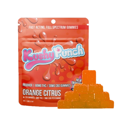 Kushy Punch — ORANGE CITRUS RECOVER GUMMY - 100MG INDIVIDUAL