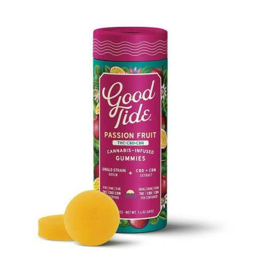 GOOD TIDE PASSIONFRUIT HASH ROSIN GUMMIES (300MG) (THC:CBD:CBN) (I)