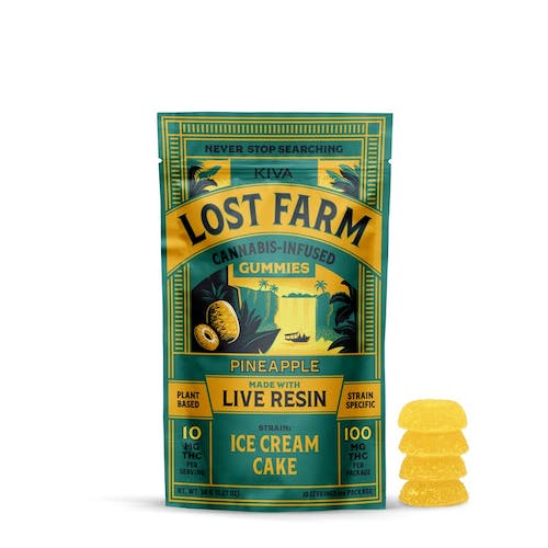 LOST FARM - PINEAPPLE LIVE RESIN GUMMIES (100MG) (I)