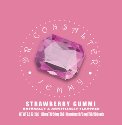 DR. CONSALTER - STRAWBERRY GUMMY (1PC) (150MG) (2:1) (THC:CBG) (H) - 150 MG