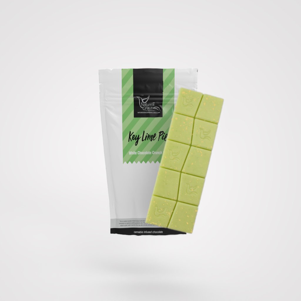 NATURE'S GRACE - KEY LIME PIE WHITE CHOCOLATE CRUNCH BAR (100MG) (I)