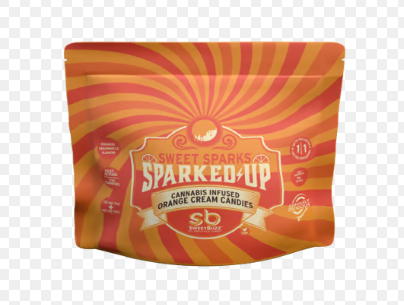 SWEET SPARKS SPARKED UP ORANGE CREAM CANDIES (100PK) (THC:THCV) (1:1) (200MG) (S) - 200 MG