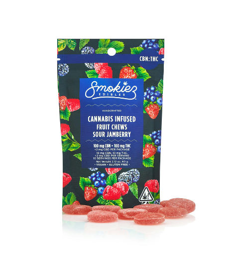 SOUR JAMBERRY CHEWS (THC:CBN) (200MG) (I)
