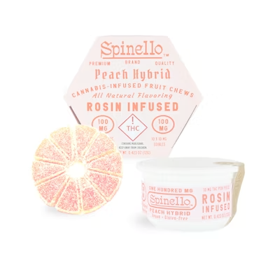 PEACH HYBRID LIVE ROSIN GUMMY (1PC) (100MG) (H)