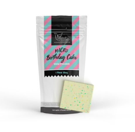 BIRTHDAY CAKE WHITE CHOCOLATE BAR (1PC) (50MG) (H)