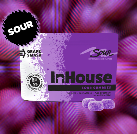 SOUR GRAPE GUMMIES (10PK) (100MG) (H) - 100 MG