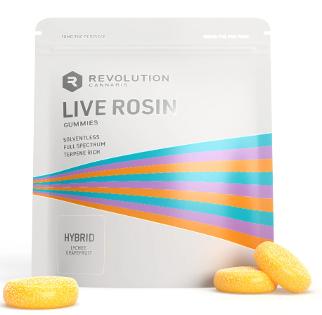 LYCHEE GRAPEFRUIT LIVE ROSIN GUMMIES (100MG) (H)
