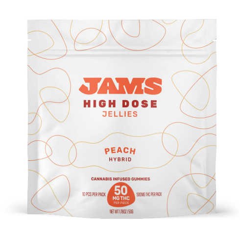 JAMS JELLIES - PEACH GUMMIES (2PK) (100MG) (H)