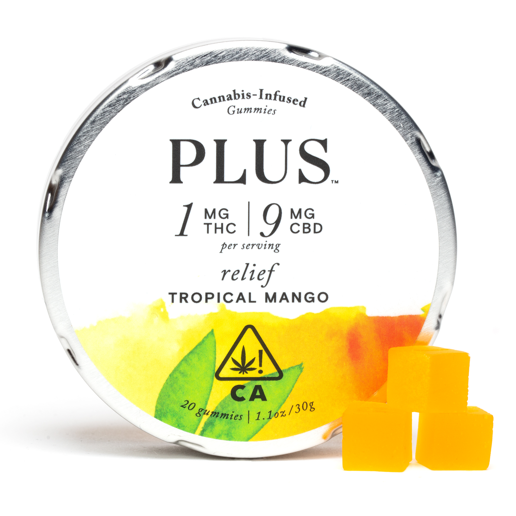 Plus Gummies Edible - Relief CBD Mango 1:9 THC:CBD 200mg