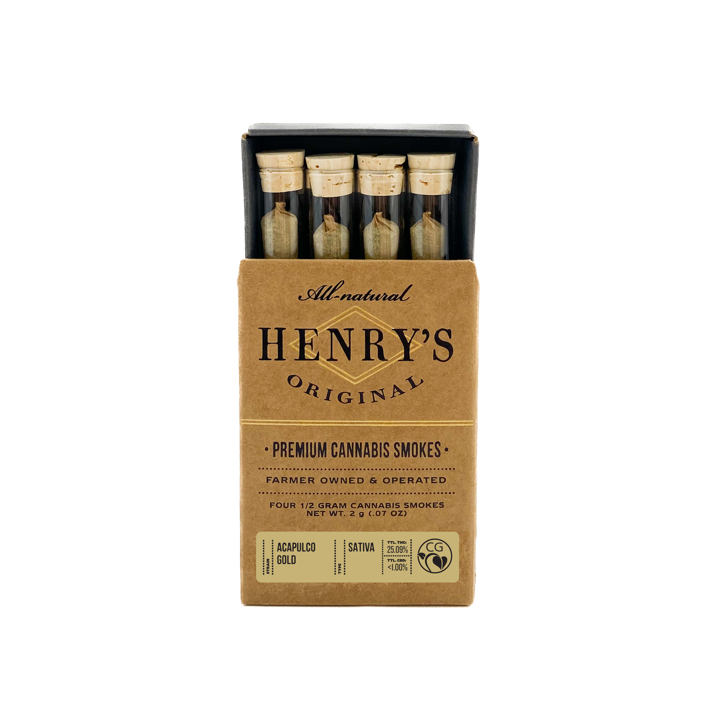 Henry's Original Preroll - Acapulco Gold 2g (4ct)
