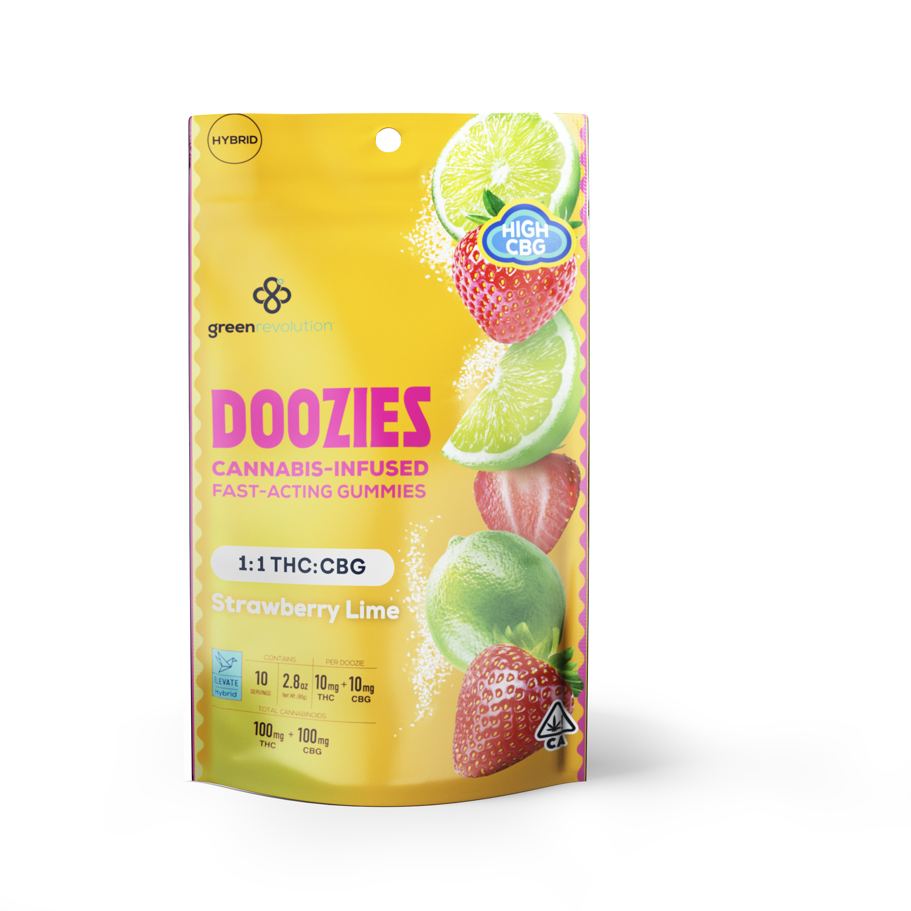 Elevate Strawberry Lime 1:1 THC:CBG | Nano | 10ct
