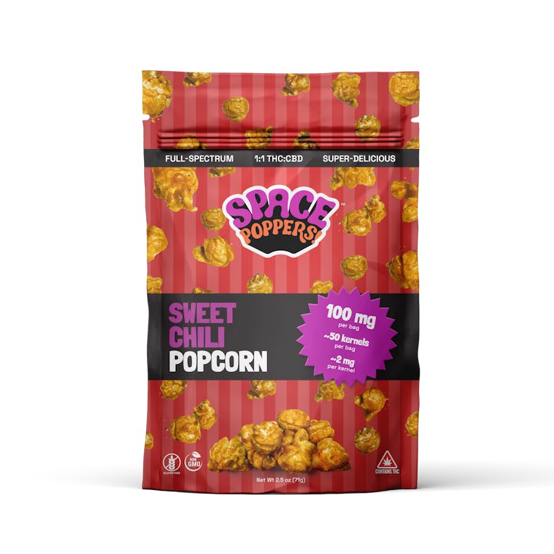 SPACE POPPERS - Sweet Chili - Popcorn - 100 mg