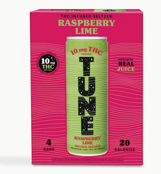 TUNE - Raspberry Lime - 10 mg - 4 Pack