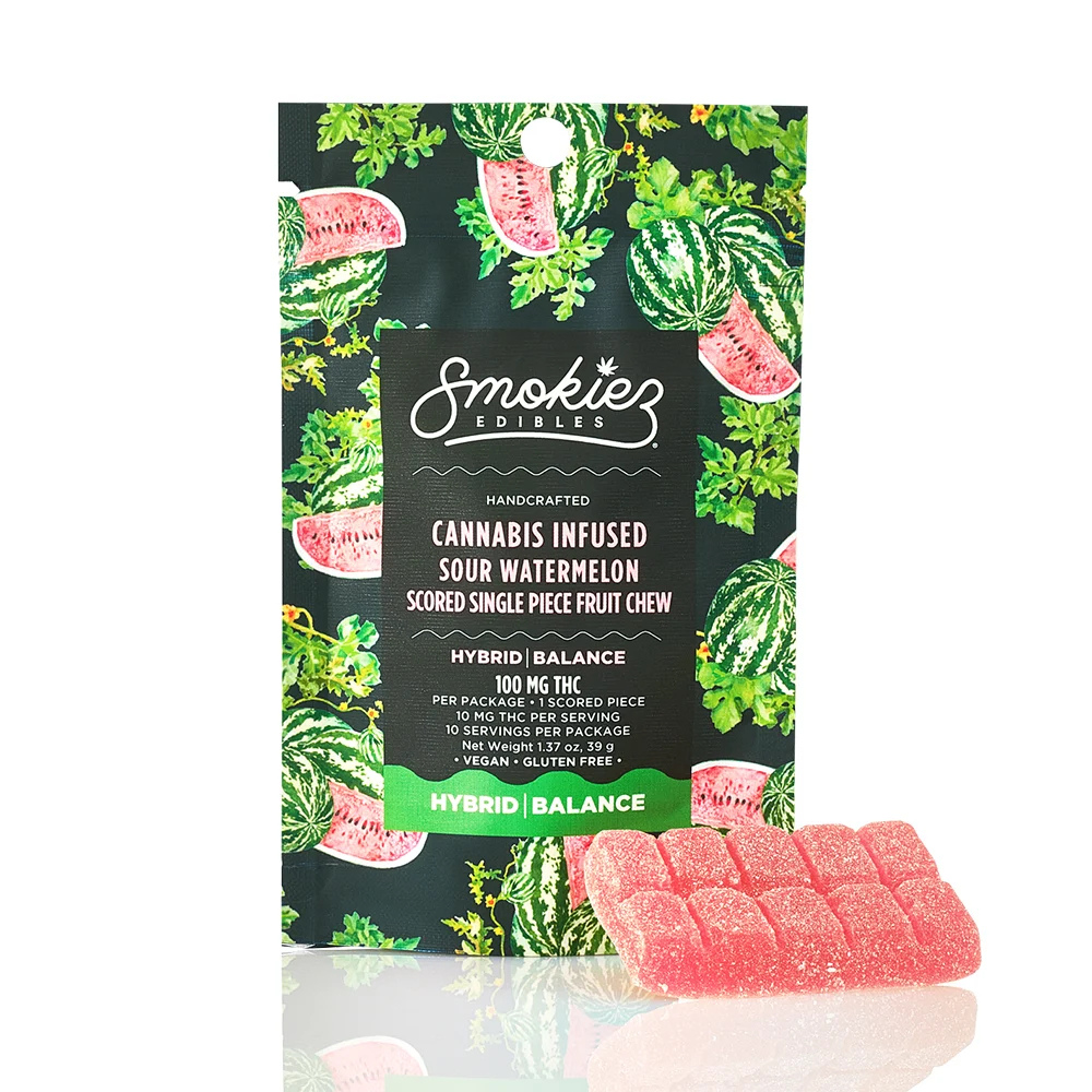 Smokiez Sour Watermelon Fruit Chew 1pc