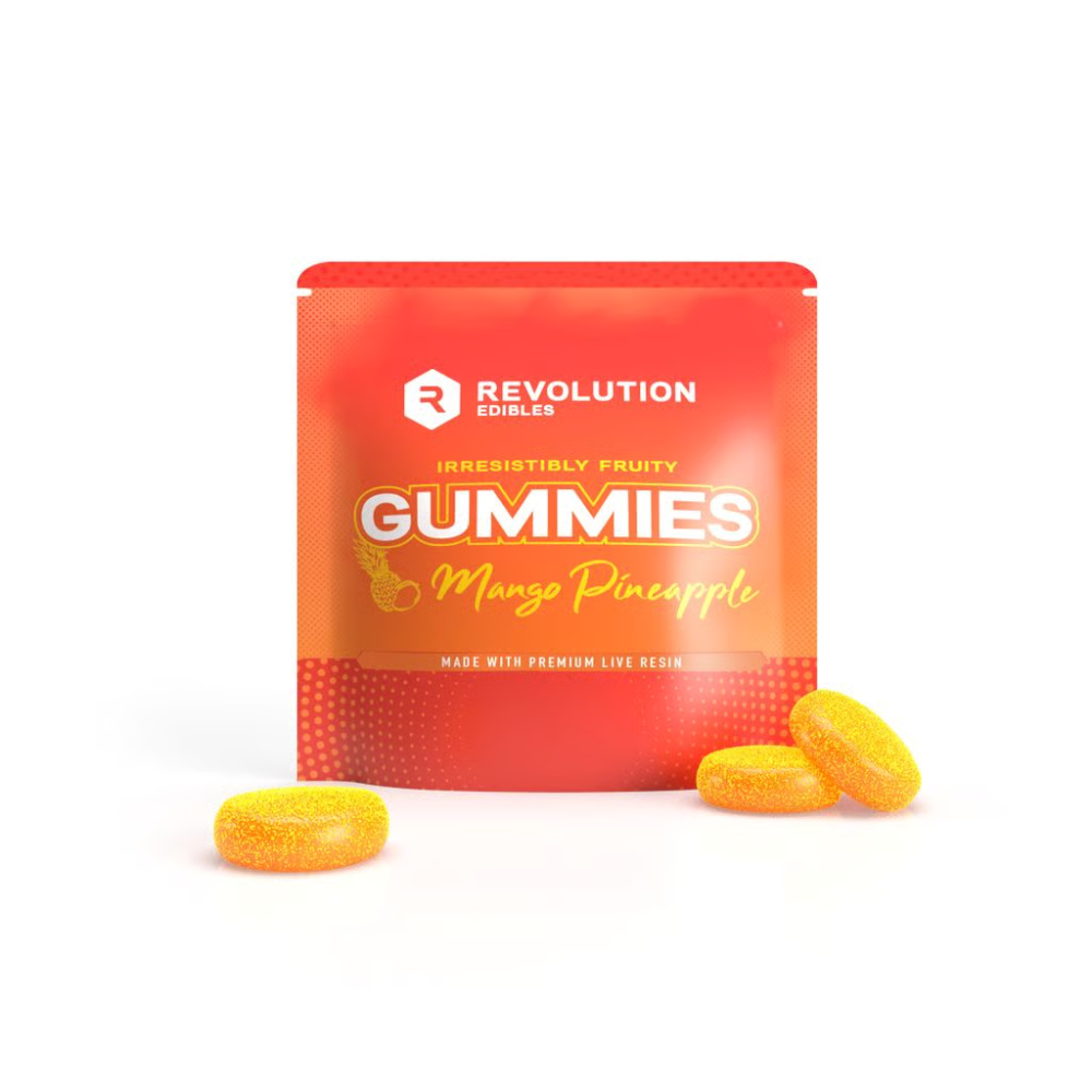 Revolution Mango Pineapple Live Resin 100mg Gummies - 100 mg - 10