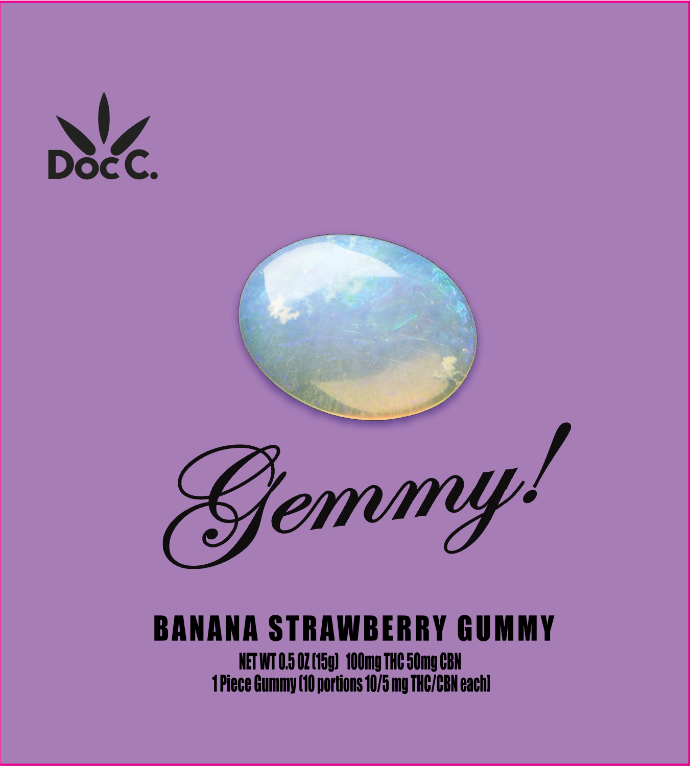 Doc C Banana Strawberry 2:1 THC:CBN 100mg - 100 mg