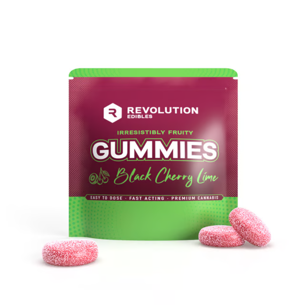 Revolution Black Cherry Lime Live Resin 100mg Gummies 10PK