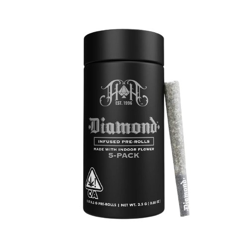 DIAMOND INFUSED PREROLL 5PK [2.5G] DRAGON FRUIT - 2.5 G - 5 PACK