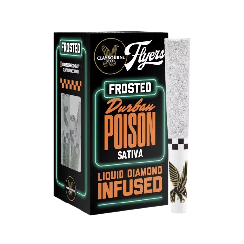 FROSTED FLYERS INFUSED PREROLL 5PK [2.5G] DURBAN POISON - 2.5 G - 5 PACK product image