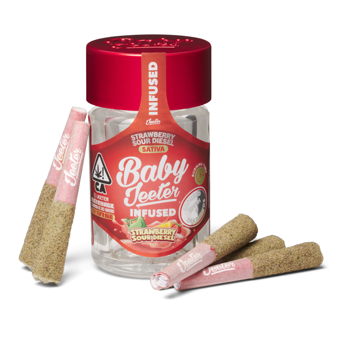 BABY JEETER INFUSED PREROLL 5PK [2.5G] STRAWBERRY SOUR DIESEL product image