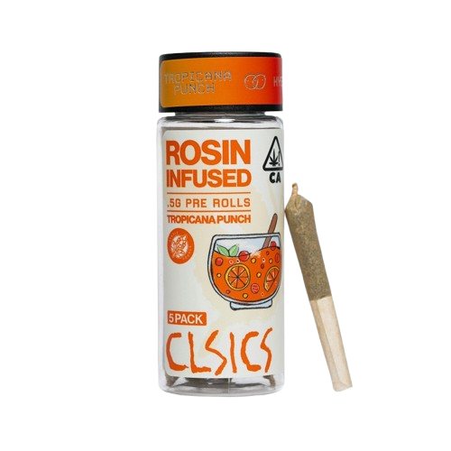 ROSIN INFUSED PREROLL 5PK [2.5G] TROPICANA PUNCH - 2.5 G - 5 PACK product image