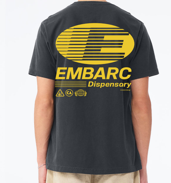 EMBARC SYMBOL SHORT SLEEVE BLACK AND YELLOW [S] - SMALL