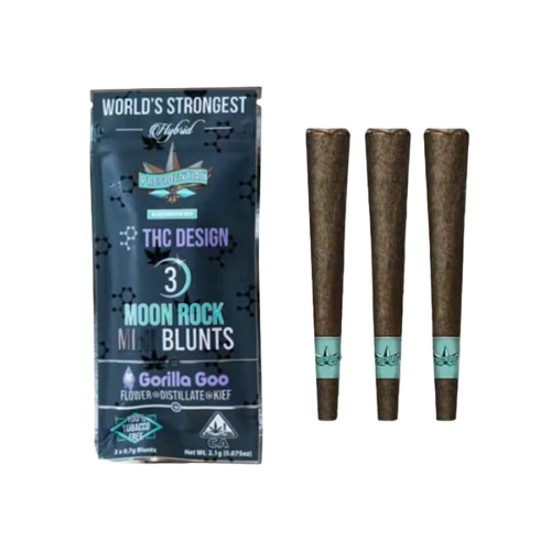 PEE-WEE MOON ROCK MINI BLUNT PREROLL 3PK [2.1G] GORILLA GOO - 2.1 G - 3 PACK
