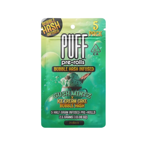 BUBBLE HASH PREROLL 5PK [2.5G] GUSH MINTZ X ICE CREAM CAKE - 2.5 G - 5 PACK product image