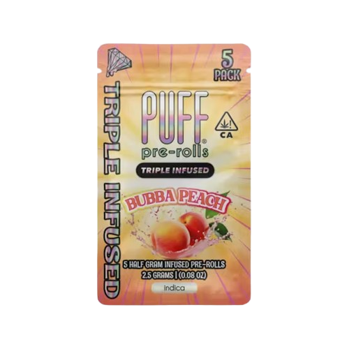 DIAMOND INFUSED PREROLL 5PK [2.5G] BUBBA PEACH - 2.5 G - 5 PACK product image