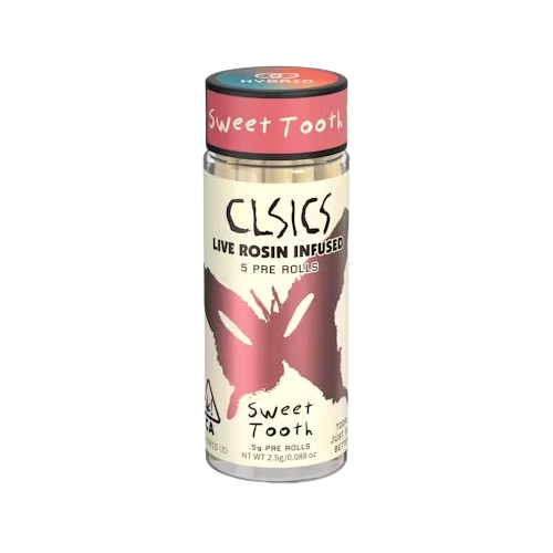 ROSIN INFUSED PREROLL 5PK [2.5G] SWEET TOOTH - 2.5 G - 5 PACK