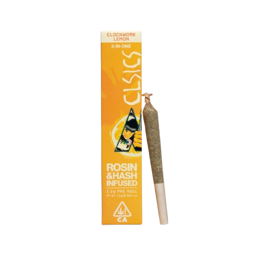TRIFECTA HASH INFUSED PREROLL [1.2G] CLOCKWORK LEMON - 1.2 G