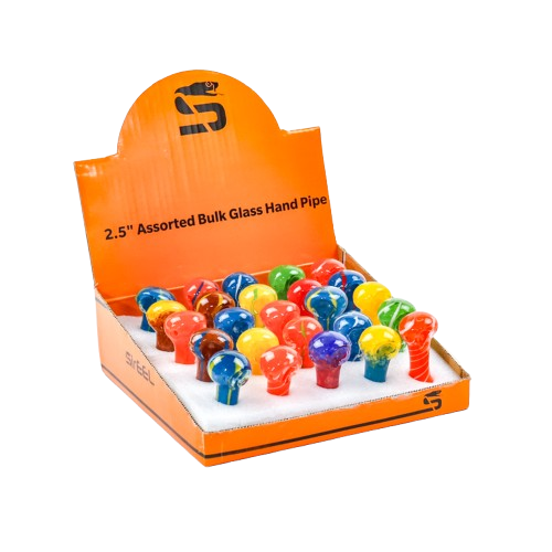 2.5" SIREEL GLASS HAND PIPE [ASSORTED COLORS] - ONE SIZE product image