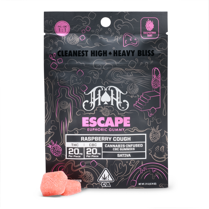 GUMMIES 5PK [100MG] 1:1 THC:CBC ESCAPE BLISS RASPBERRY COUGH product image