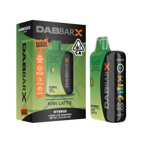 DAB BAR X EXOTICS LIQUID DIAMOND READY TO USE VAPORIZER [1G] KIWI LATTO - 1 G