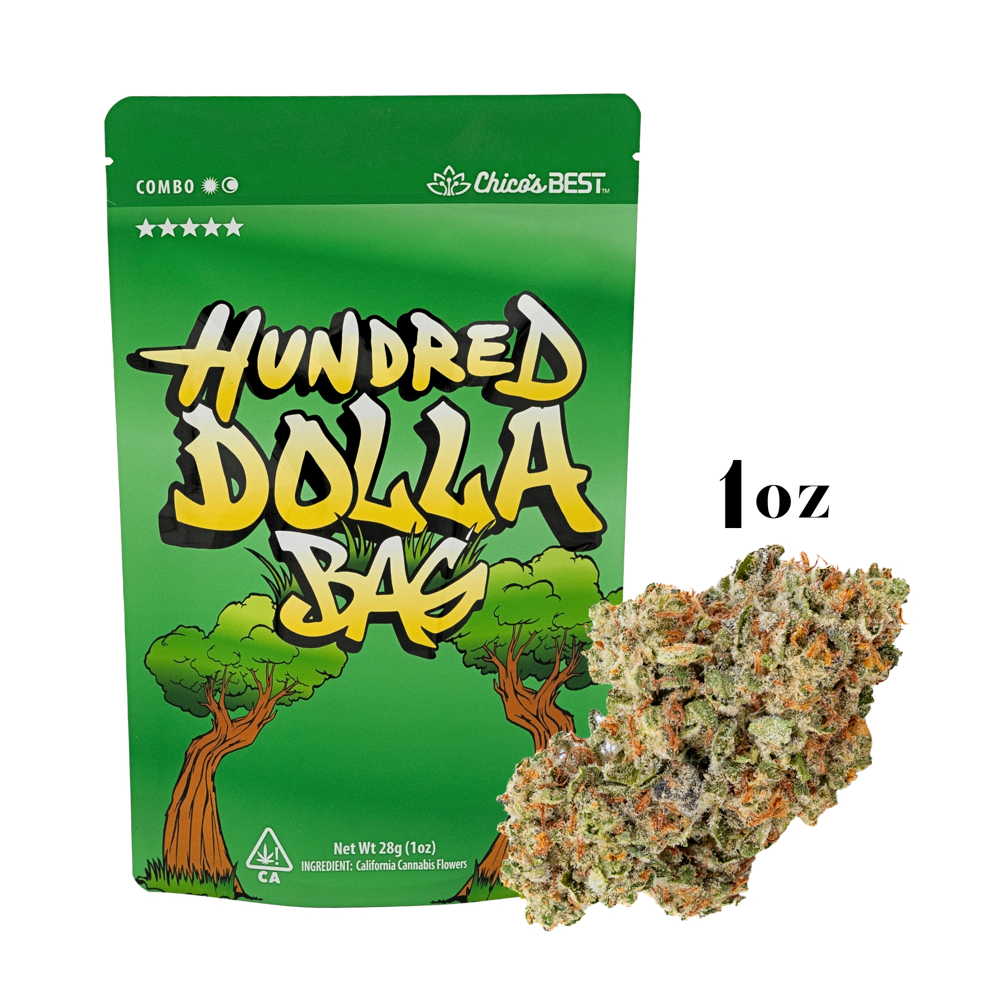 HUNDRED DOLLA BAG FLOWER [28G] COMBO GOVERNMINT OASIS - 28 G product image