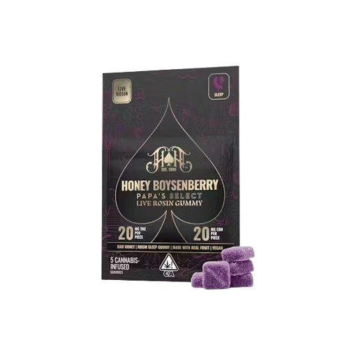 LIVE ROSIN GUMMY 5PK [100MG] 1:1 THC:CBN SLEEP HONEY BOYSENBERRY - 100 MG - 5 PACK product image