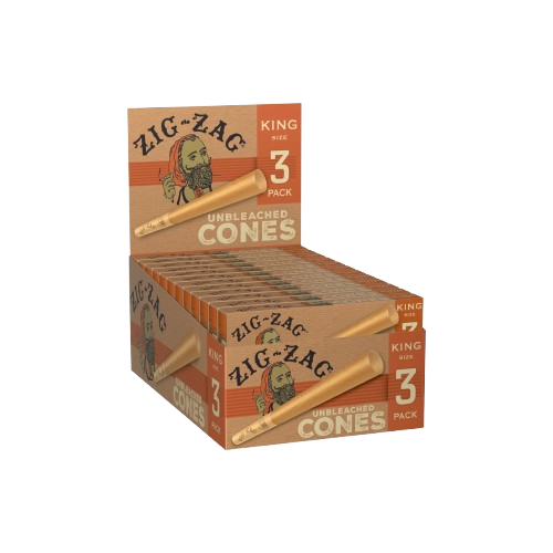 UNBLEACHED PRE-ROLLED CONES KING SIZE - ONE SIZE - 3 PACK product image