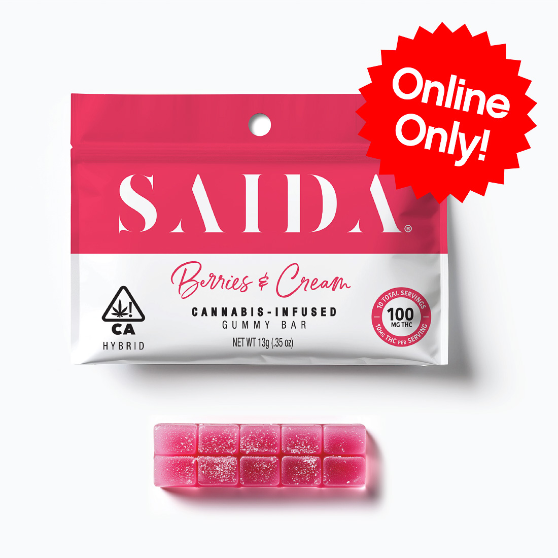 GUMMY BAR 10PK [100MG] BERRIES & CREAM - 100 MG - 10 PACK product image