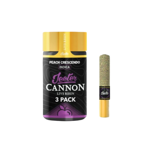 LIVE RESIN BABY CANNON INFUSED PREROLL 3PK [1.5G] PEACH CRESCENDO - 1.5 G - 3 PACK
