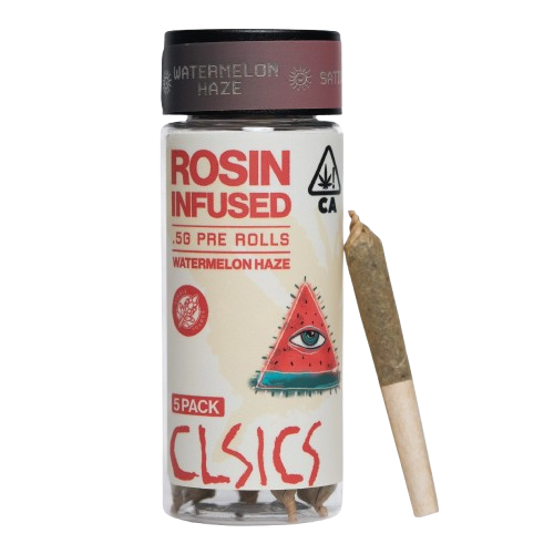 ROSIN INFUSED PREROLL 5PK [2.5G] WATERMELON HAZE - 2.5 G - 5 PACK product image