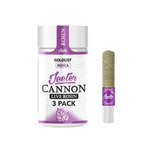 LIVE ROSIN BABY CANNON INFUSED PREROLL 3PK [1.5G] GOLDUST - 1.5 G - 3 PACK