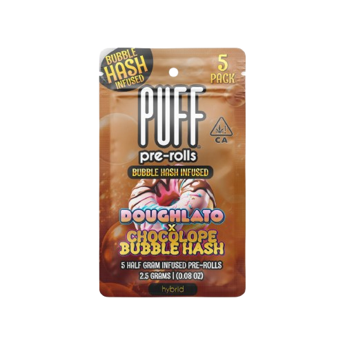 BUBBLE HASH PREROLL 5PK [2.5G] DOUGHLATO X CHOCOLOPE - 2.5 G - 5 PACK product image