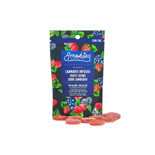 FRUIT CHEWS 10PK [100MG] CBN SOUR JAMBERRY - 100 MG - 10 PACK product image