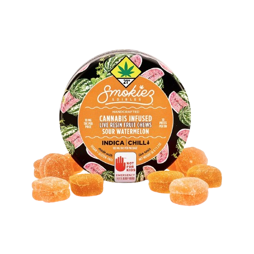 LIVE RESIN FRUIT CHEWS 10PK [100MG] SOUR WATERMELON - 100 MG - 10 PACK product image