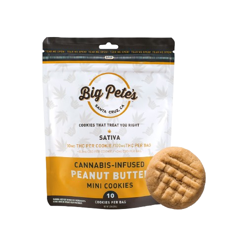 MINI COOKIES 10PK [100MG] PEANUT BUTTER SATIVA - 100 MG - 10 PACK