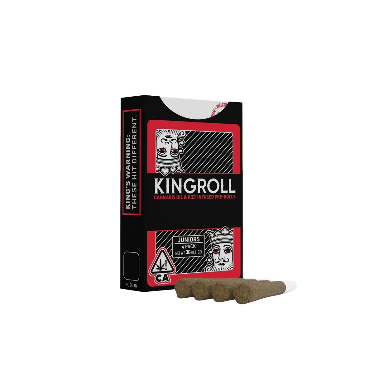 KINGROLL JUNIOR INFUSED PREROLL 4PK [3G] BLUEBERRY PANCAKES X BLUEBERRY Z V3 - 3 G - 4 PACK product image