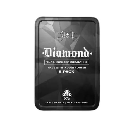 DIAMOND INFUSED PREROLL 5PK [2.5G] ORANGE PUSH POP product image
