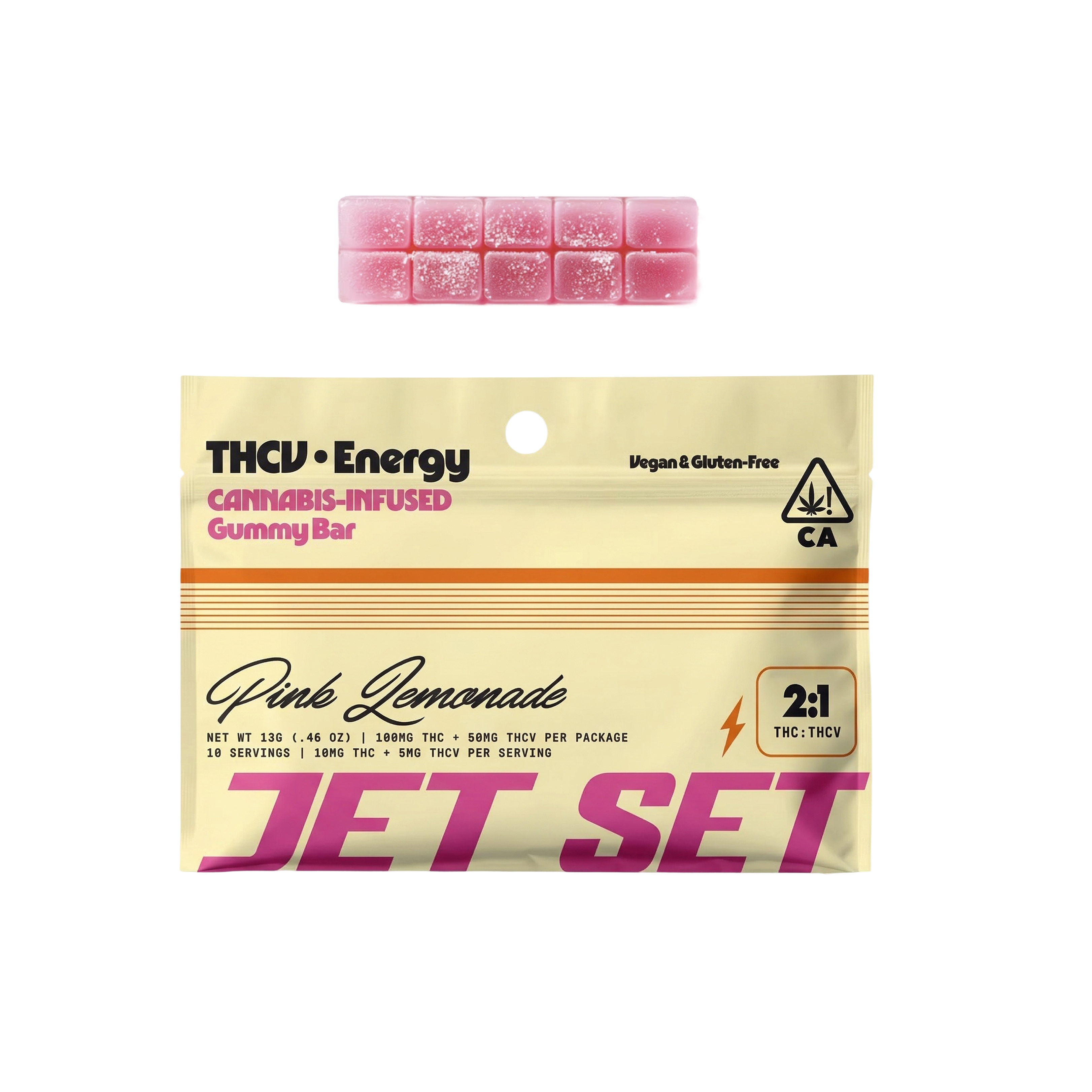 GUMMY BAR 10PK [100MG] THCV 2:1 PINK LEMONADE - 100 MG - 10 PACK
