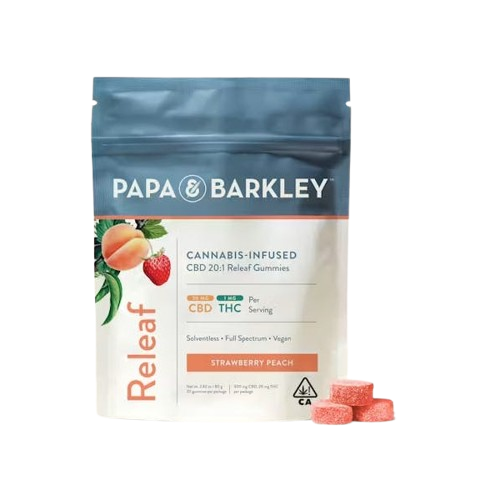 RELEAF GUMMIES 20PK [20MG] 20:1 CBD:THC STRAWBERRY PEACH - 20 MG - 20 PACK product image